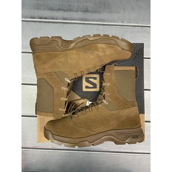 Salomon Guardian Combat Boots Mens 13EE Coyote Suede Leather Lace Up‎ Tactical